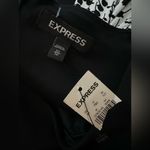 EXPRESS NWT  Classy Midi 3/4 Sleeve Women’s Belted Little Black Sheath Dress XS Photo 2