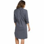prAna Yarrow Dress Long Sleeved Shirt Grey Organic Cotton Size Small Photo 3