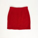 Vintage 70’s Tweed Mini Skirt in Red | Size S/M Size M Photo 2