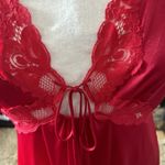 Van Raalte Vintage Full Length Swing Gown Red Lace Sz Medium Glamorous Sexy Photo 1
