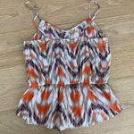 S.Y.L.K. Chevron Pattern Cami Top in Orange Brown Cream Photo 3