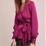 Anthropologie NWT - , Moulinette Soeurs - Raspberry Framboise Wrap Blouse - 2 Photo 2
