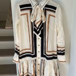 Zimmermann  Tie Neck Mini Dress in Stripe Print Photo 4