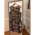 ALYX Leopard Print Sleeveless Sheath Dress‎ / Cocktail Dress Women's Size 14 Brown Photo 4