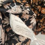 ZARA Basic Romantic Floral VNeck Peplum Blouse Crop Top Ruffle S Black Red #3066 Photo 8