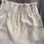 Ganni  Moscow Ivory Pinstripe Paperbag Shorts S Photo 4