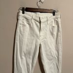 MOTHER Cha Cha Fray Jeans in Glass Slipper White Photo 6