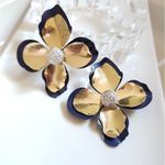 ZARA New!  Floral Post Back Earrings Photo 0