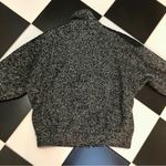 New York Girl Vintage 80s  Boucle Bomber Jacket Black Speckled Coat Shoulderpads Photo 8