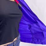 Reebok (L) Purple Pink Gray Color Block Hood Windbreaker Jacket Zip Up Photo 6