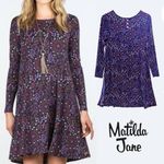 Matilda Jane  Womens New Resolution Dress Size Medium Floral Jersey Knit Photo 1