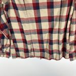 Duluth Trading Co Womens Size XS Red Cream Blue Cotton Plaid Button Down Photo 7