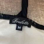 Vintage Roulette Lace Accordion Pleated Semi Sheer Lined Dress Black Size Medium Photo 7