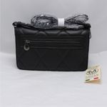 Valentino Orlandi Women Crossbody Bag Black Quilted Vegan Leather Handbag Purse Photo 1