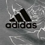 Adidas Floral Embossed Full Zip Track Jacket Size M Teal Blue Grey Photo 2