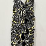 Veronica Beard Traffic Stripe Strapless Bodycon Mini Dress White/Black/Yellow 4 Photo 2