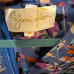 Yumi Kim  Blue Floral Silk "Liz" Romper 3/4 Sleeve Silk With Pockets size medium Photo 3