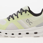 on cloud On Running women’s white sneakers with dark grey laces and neon yellow details Photo 0