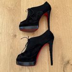 Christian Louboutin Stiletto Heels Miss Poppins Pony Size 41 Black Red Photo 2