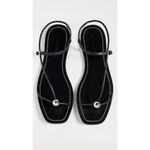 Loeffler Randall  Lara Sandals in Black 9 with box Womens Leather Flats Photo 1