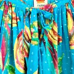 Farm Rio  Banana Sky Blouse Size XS NWT Tie Neck Swiss Dot Cotton Balloon Sleeve Photo 6