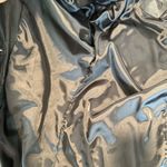 Jacqueline Ferrar Vintage 90s Sz: S Black Leather Button Up Long Trench Coat. Photo 10