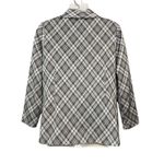 Handmade Vintage Women’s Plaid Checked Polyester Lighweight Blazer Jacket Medium Photo 2