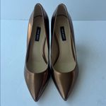 Nine West Womens Trendz3Pump Gold Mettalic Party Formal Evening Pumps Sz 9M ✔️ Photo 2