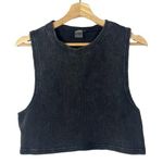 Cara Loren Active Faded Black Ribbed Crop Athletic Tank Top M Size M Photo 0