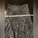 Black and Cream Retro Animal Print Trumpet Fit and Flare Skirt Sz 6 Photo 5