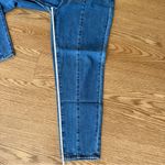 Denim Blvd . High Waisted Mom Jeans, Front Seam Detail, Junior’s Size 9 Photo 2