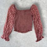 Raga  Elle Smocked Top‎ in Burnt Orange Sz XS NWT Anthropologie Boho Photo 4