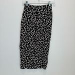 Reformation  Bea Daisy Daisies Midi Skirt Black 0 Photo 3