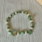 Green Blue Abalone Pearl Bracelet Vintage “Amphitrite” Stretch Beachy Bohemian Photo 3