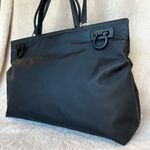Salvatore Ferragamo Gancini Large Black Nylon 2-Way Bag Photo 2