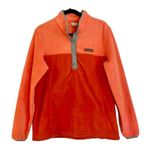 Columbia NWOT orange colorblock fleece quarter snap pullover large Photo 9