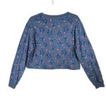 Disney  Stitch Graphic Crop Top Long Sleeve‎ Shirt All Over Print L Space Planets Photo 1
