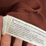 Abercrombie & Fitch NWT Abercrombie Long Sleeve Half Zip Mini Sweater Dress in Rust - Size L Photo 4