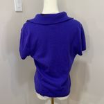 St. John  Purple 100% Cashmere Pearl Button Blouse Top Medium Photo 1