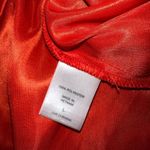 Ny&c red flowing dress with black lace hem and tie neck! Nwt Red Size L Photo 8