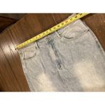 Rebecca Minkoff  rhinestone embroidered High Side Slit Midi Denim Skirt Cotton 16 Photo 3