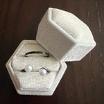 Ladies Stainless Steel Black High Polished 2 Piece Set Rings Size 7 NWT Photo 1