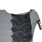 CAbi  Lacy Tee Gray Knit Top Muscle Tank Stretch Lace Trim Size‎ Small Women Photo 2