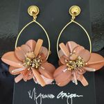 Mignonne Gavigan Haley Pink Flower Swing Earrings w Jewelry Pouch Photo 1