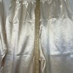 Victoria's Secret Pajama Set & Robe Womens Medium Ivory Satin Jacquard Floral M Photo 8