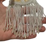 Jennifer Moore Vintage  80's Black Cream Wool V-Neck Sweater Sequins and Beading Photo 9