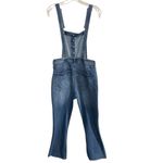 Guess  Denim Overalls Women’s Medium Wash Button Front Wide Leg Jeans Vintage Y2K Photo 2