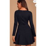 NWT Lulus Forever Chic Black Long Sleeve Dress Women’s Medium Lined Formal Dance Photo 1