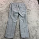 Theory NWOT  Women Gray White Plaid Treeca 2R Cyrus Grid Wool Dress Pants Size 6 Photo 3