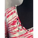 Chico's  Size Large (2 Chico size) Stretch Pink Black Tunic Womens Photo 4